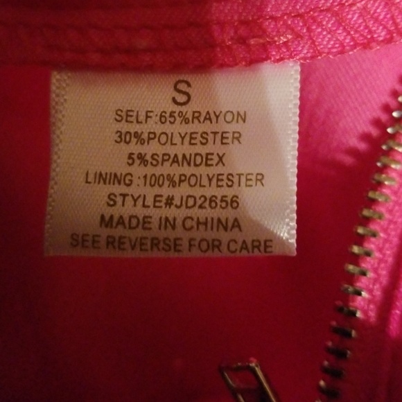 SOLD! pink bodycon mini dress w plunge necklineNWT - Picture 7 of 7